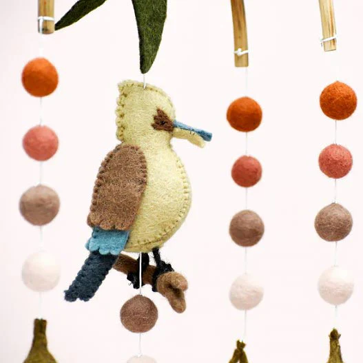 Baby Cot Mobile - Kookaburra with Gum Blossoms - Image 4